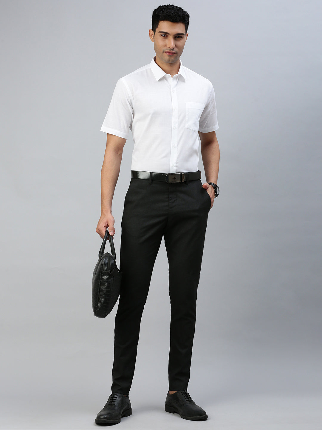 Men 100% Cotton Shirt Celebrity White 32