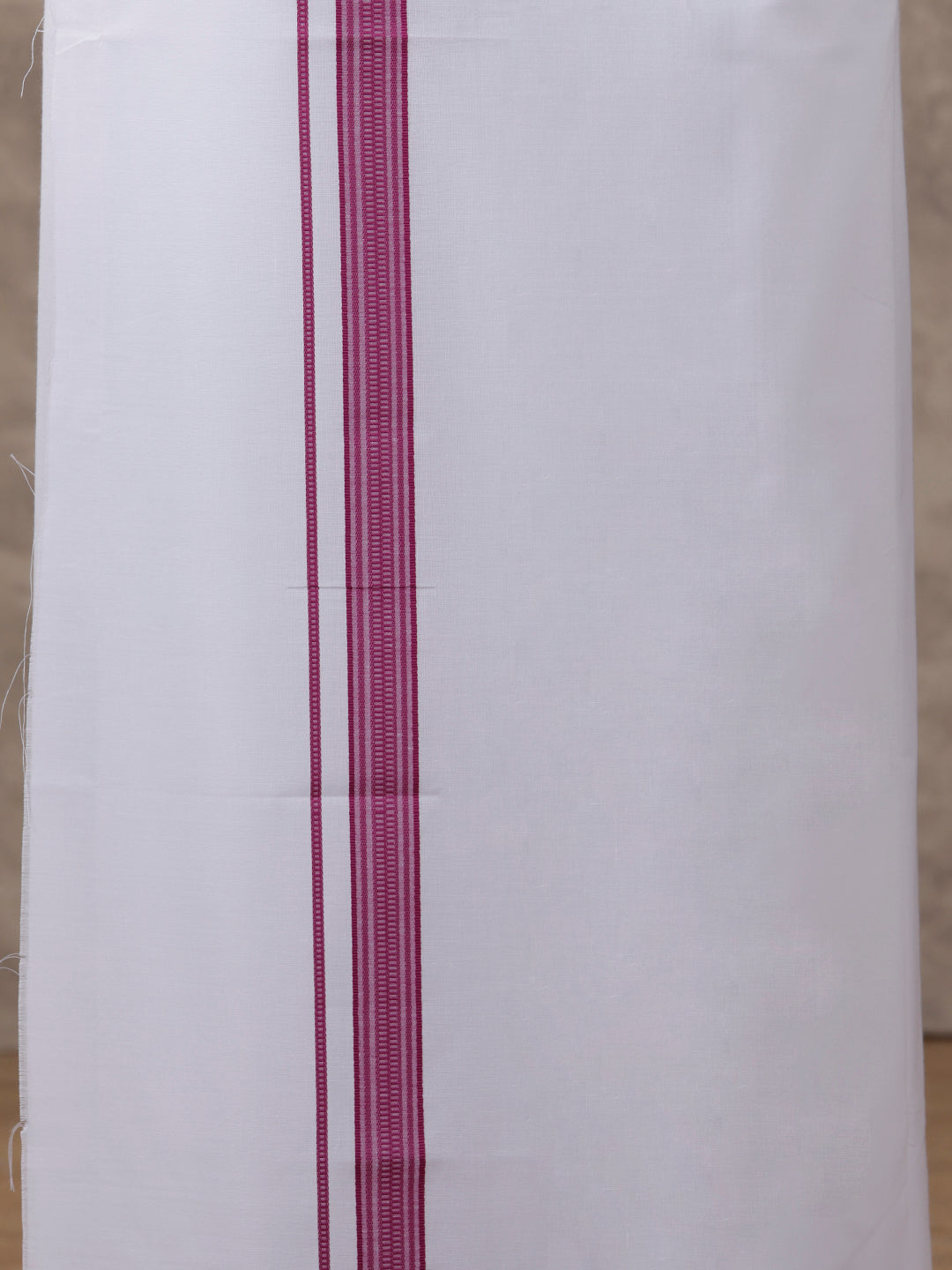 Men Magenta Matching Border Dhoti & Half Sleeves Shirt Set Evolution IC3
