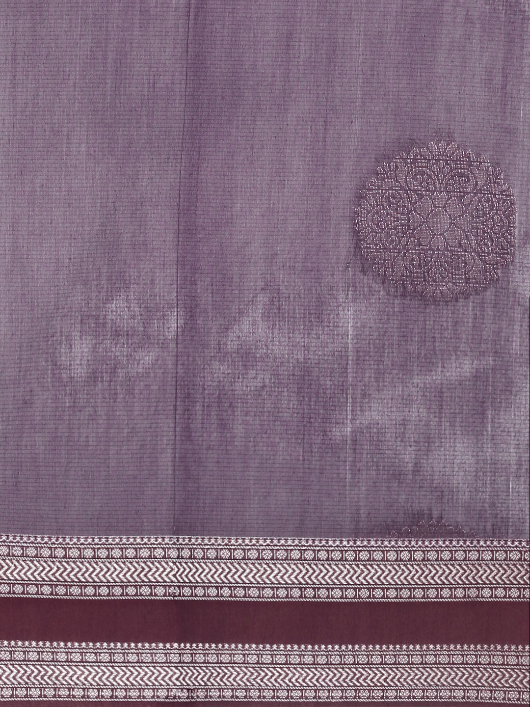 Women Purple Kora Cotton Fancy Saree SK108