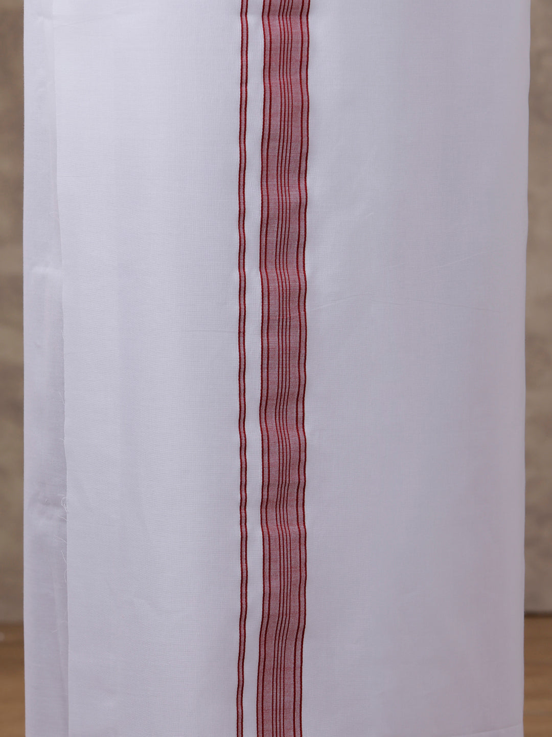 Men Matching Border Dhoti & Half Sleeves Shirt Set Maroon C81
