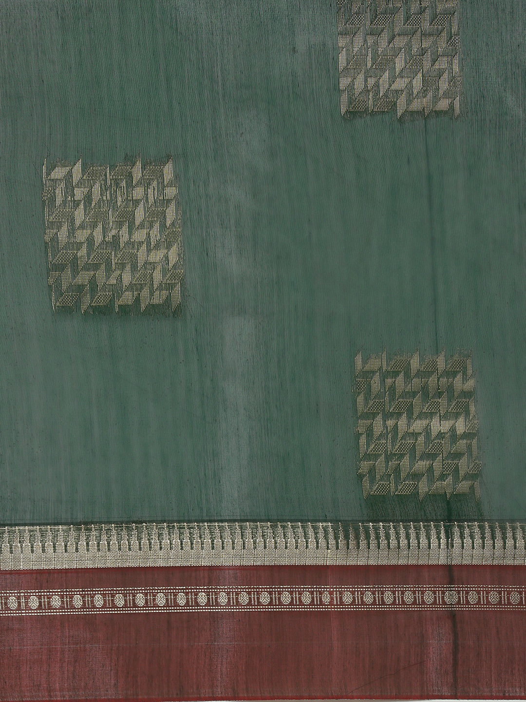 Women Green Kora Cotton Fancy Saree SK119