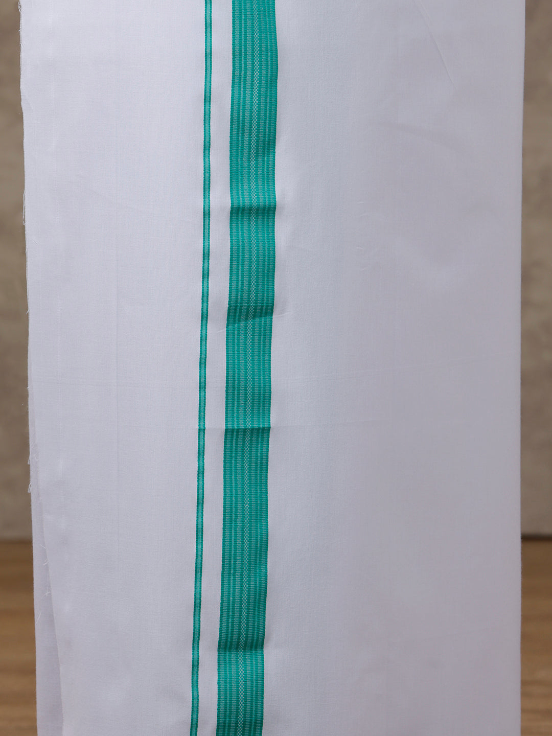 Men Matching Border Dhoti & Shirt Set Full Green C36