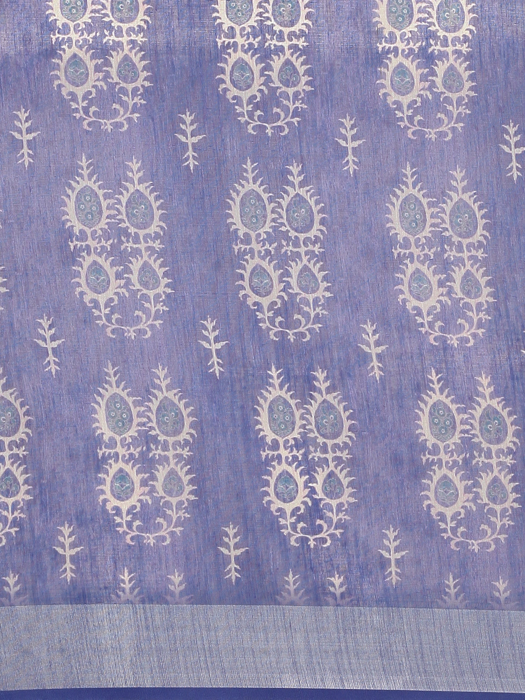 Women Dark Blue Semi Linen Saree SL233