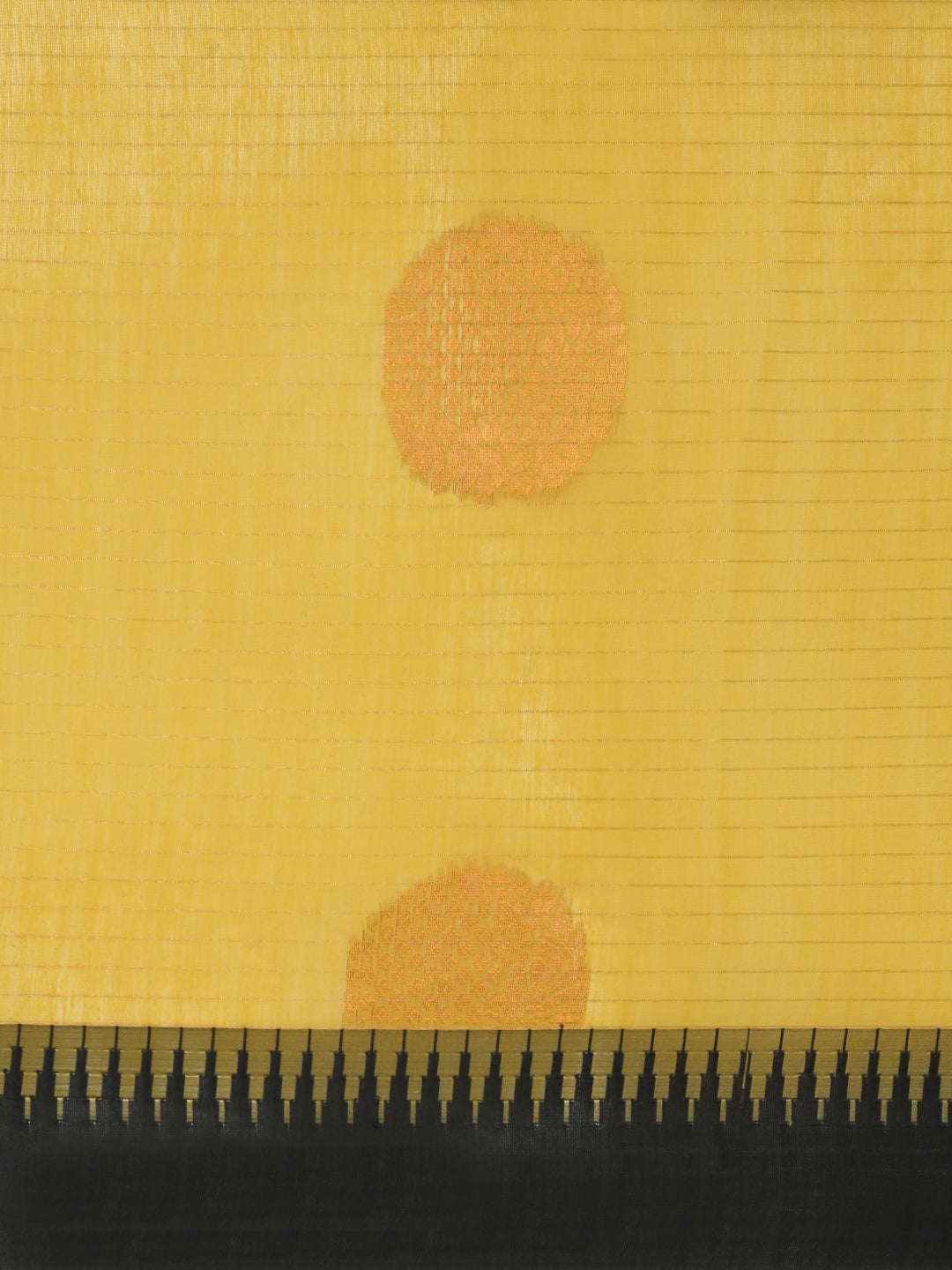 Women Kora Cotton Yellow Saree SK120