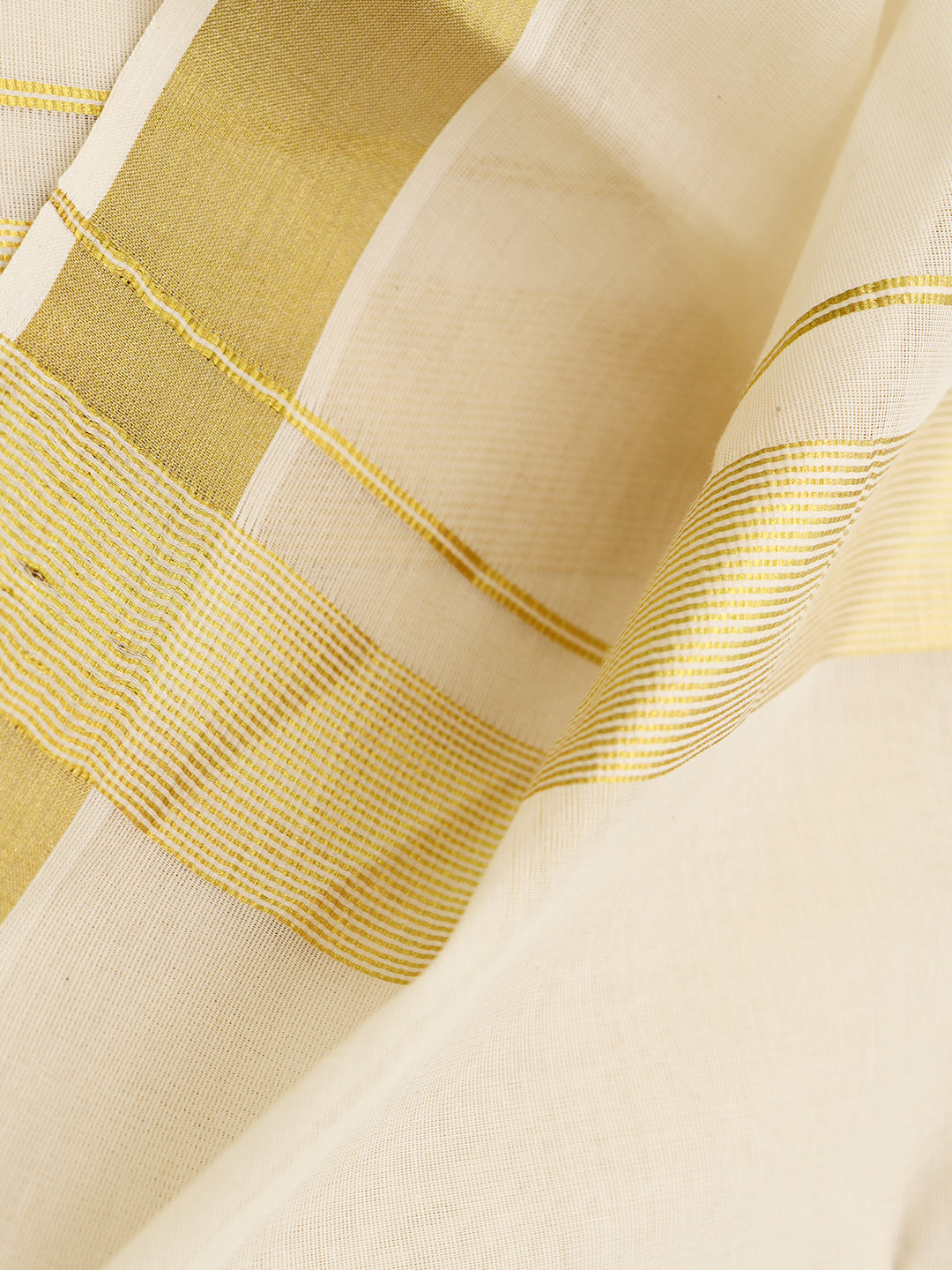 Men Premium Cotton Double Layer Cream Dhoti with Fancy Jari Border LC26