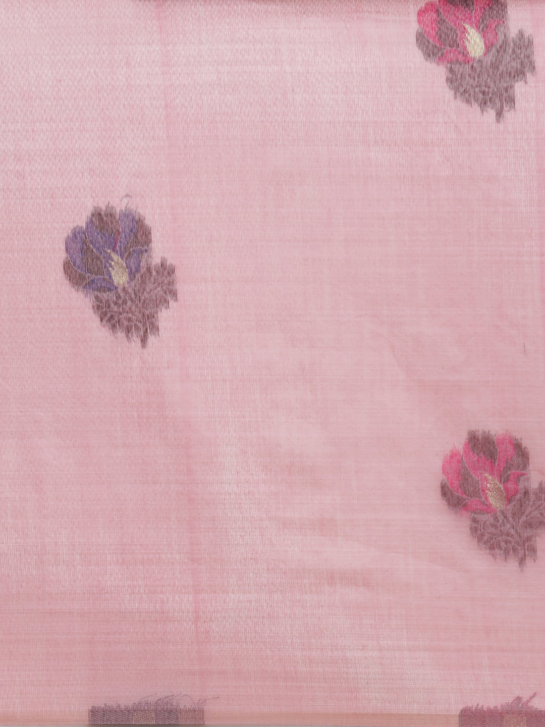 Women Pink Cotton Weaving Saree PCS246