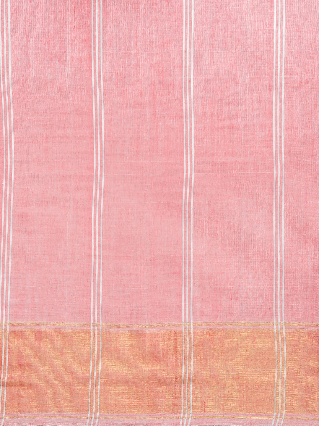 Women Pink Striped Cotton Jute Saree CJ08