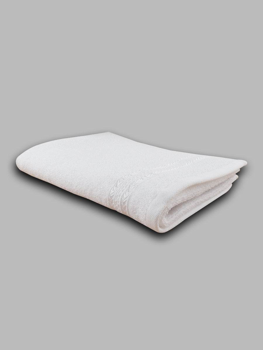 Bamboo Cotton Terry Hand Towel White (Pack of 2)