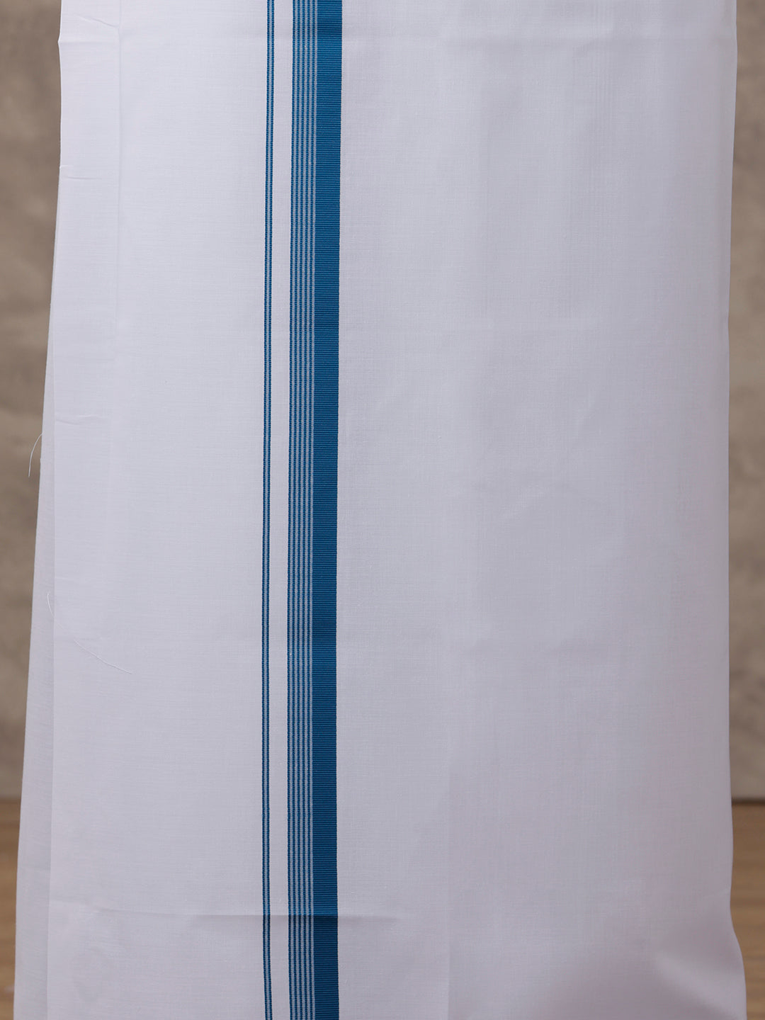 Men Blue Matching Border Dhoti & Full Sleeves Shirt Set Evolution IC4