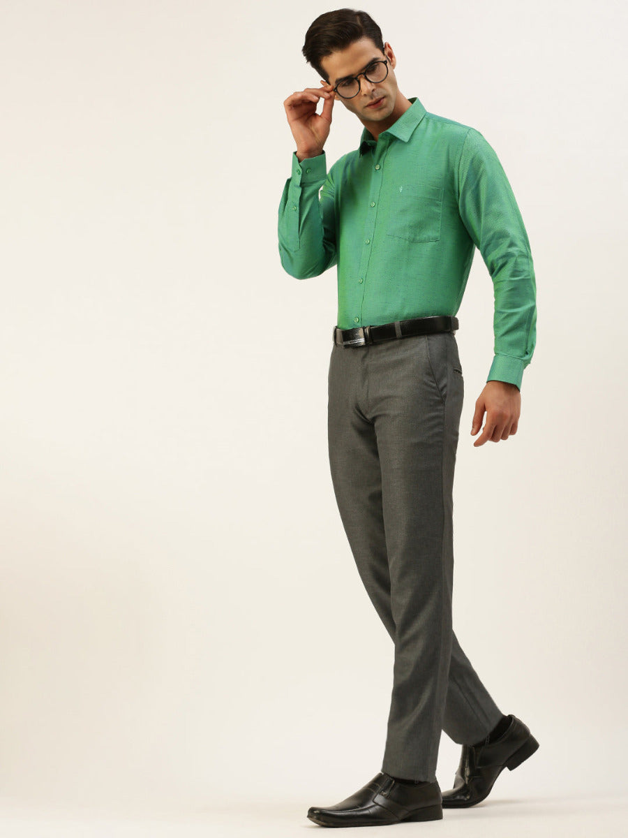 Men Cotton Rich Shirt Green CY10