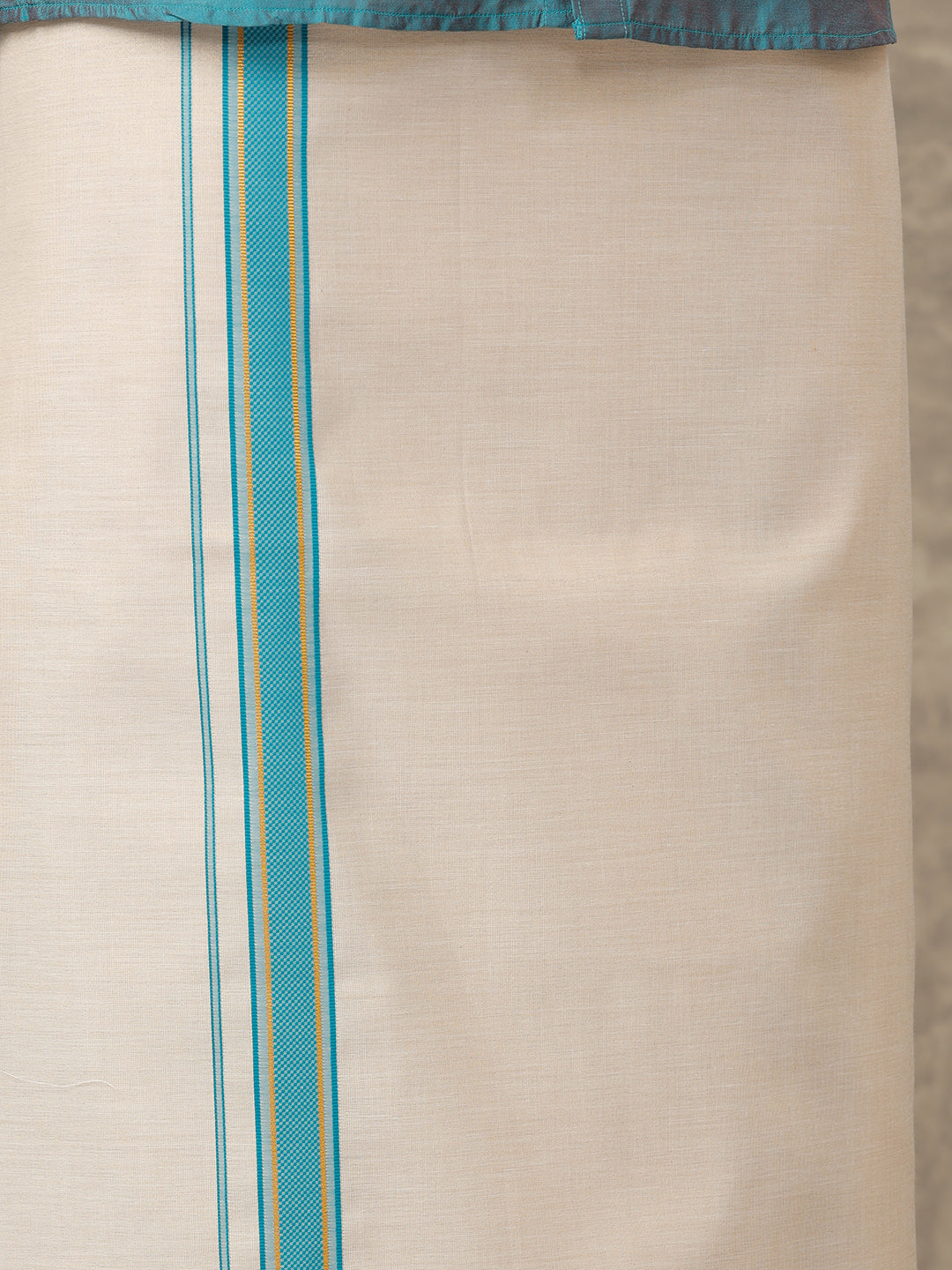 Men Cotton Rich Green Shirt and Tissue Dhoti Set SMC6