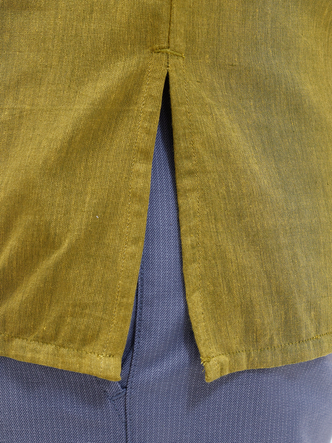 Men Cotton Short Length Plain Pocket Kurta Pale Green PC26