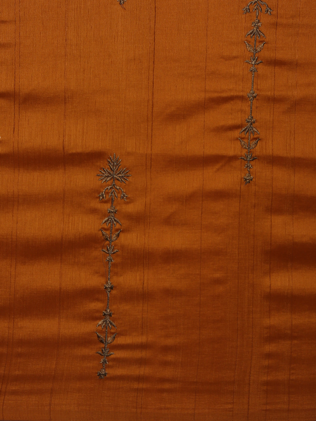 Women Orange Semi Tussar Embroidered Saree ST316