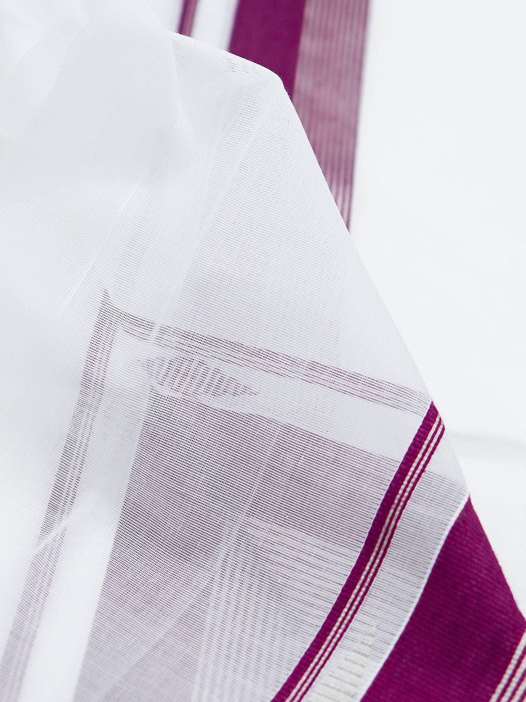 Men Premium Handloom White Dhoti with Fancy Border HLM66