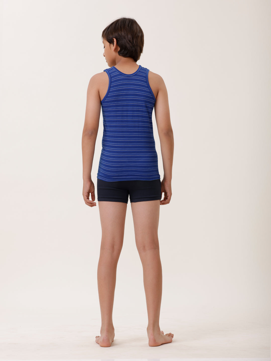 Boys Combed Cotton Assorted Colour Striped Vest (Pack of 4)