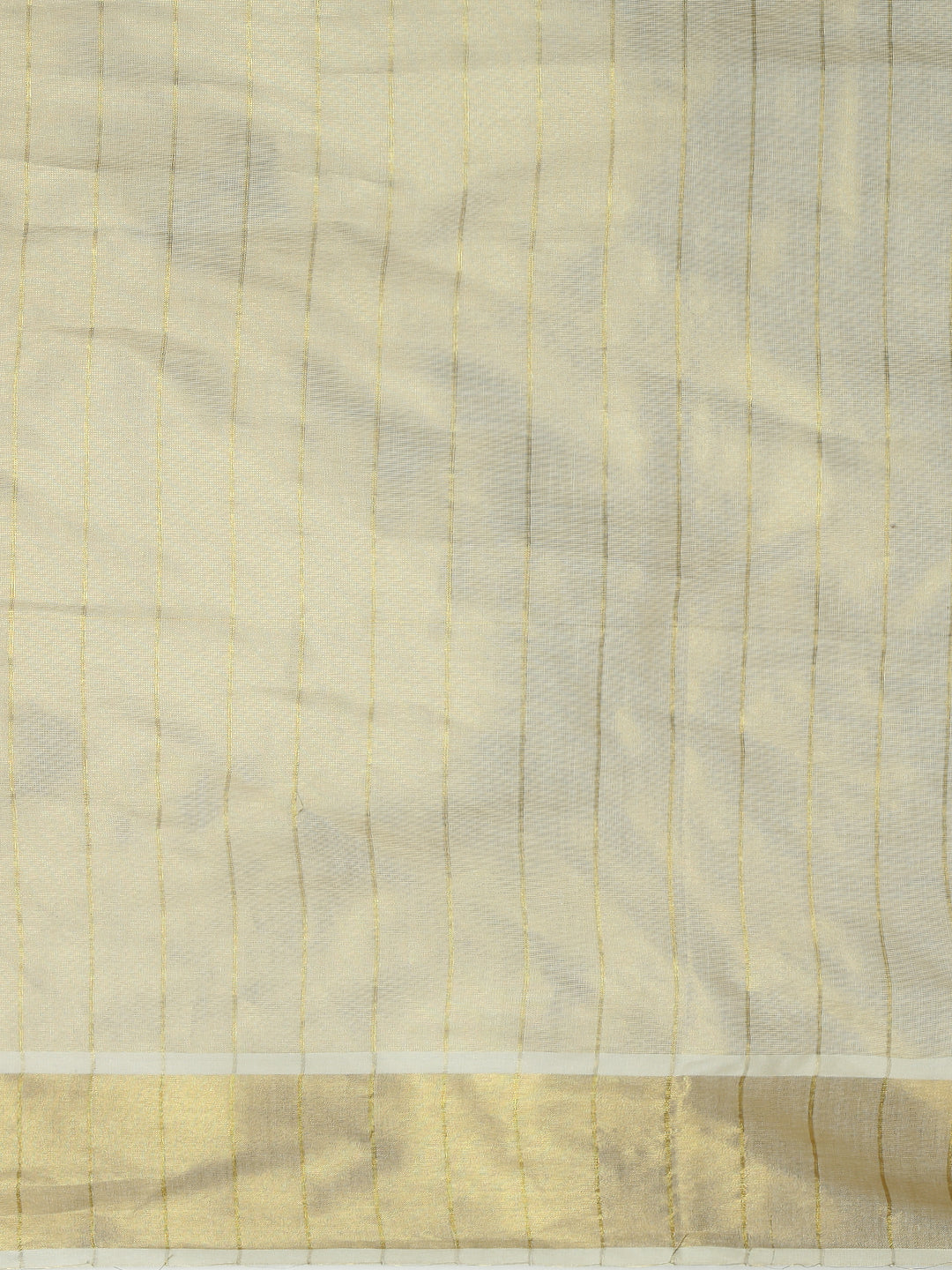 Women Kerala Tissue Gold Stripes Saree KS220