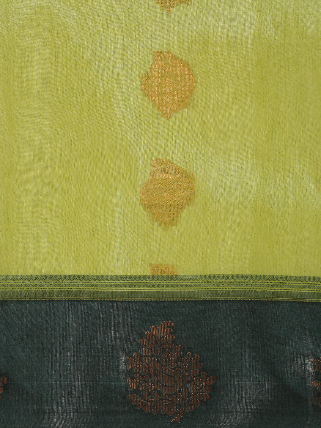 Women Kora Cotton Fancy Light Green Saree SK113