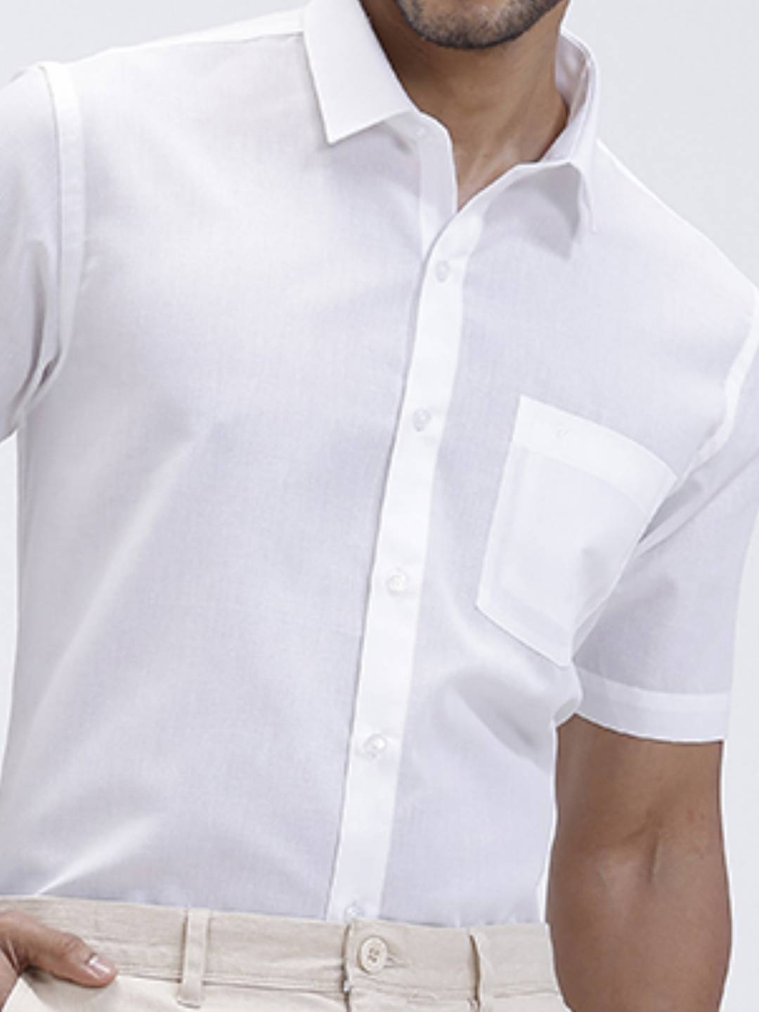 Mens Linen Cotton Shirt and Beige Trouser Combo TR15501