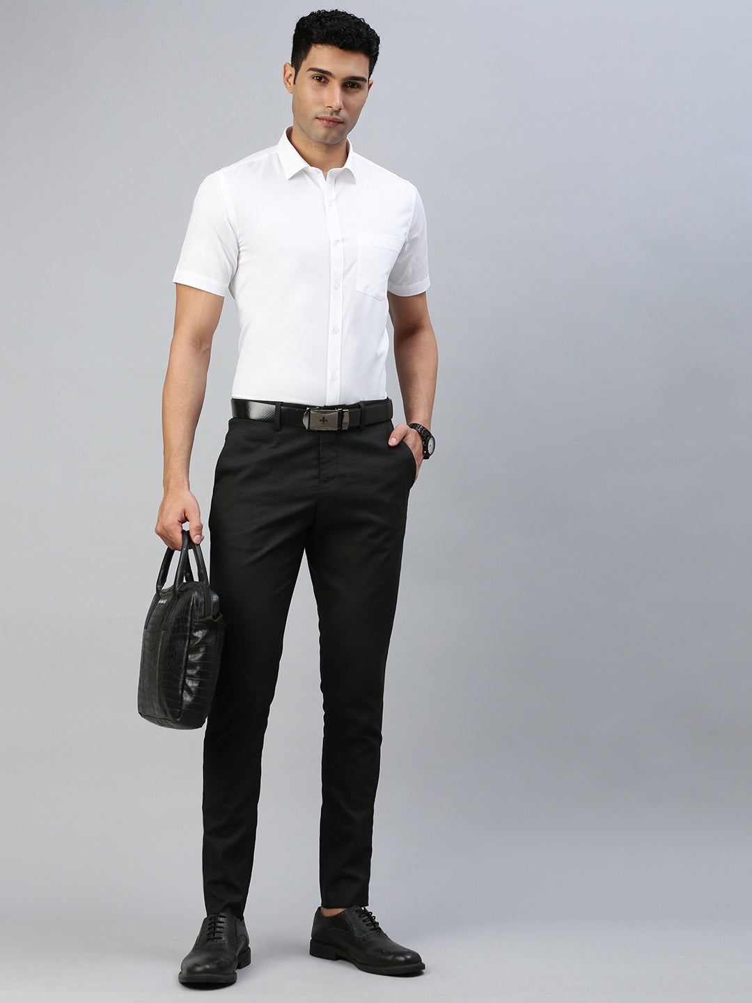 Men 100% Cotton White Shirt_Victory