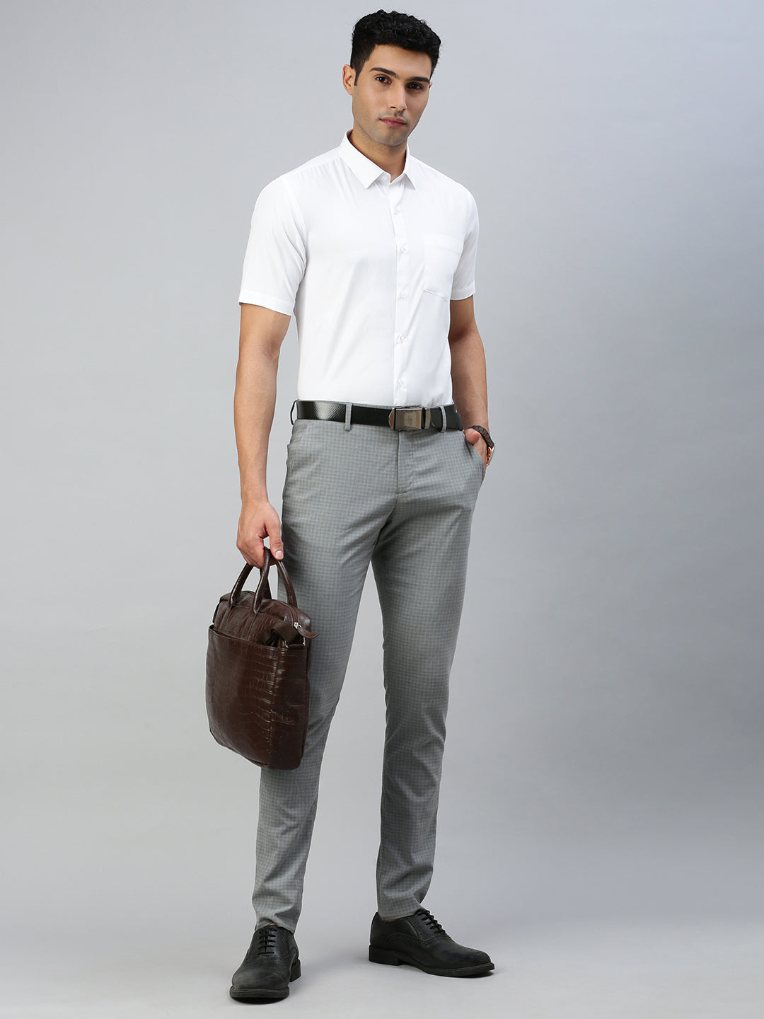 Men Cotton Rich White Shirt Wewin New