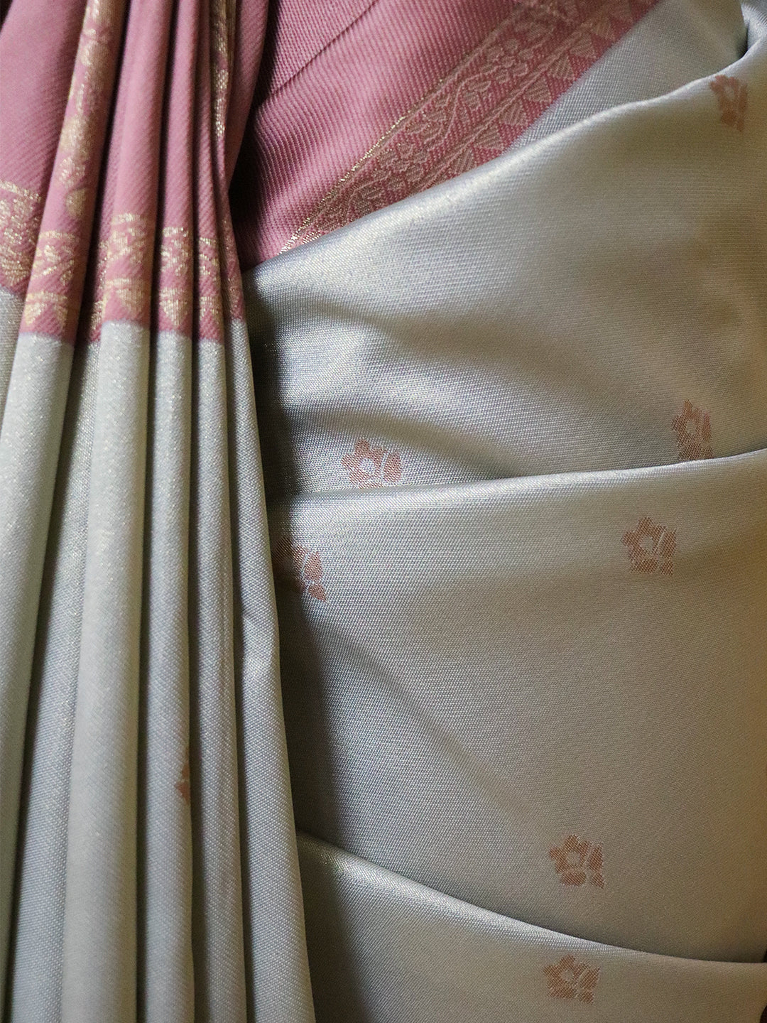 Women Silver Art Silk Saree ASS106