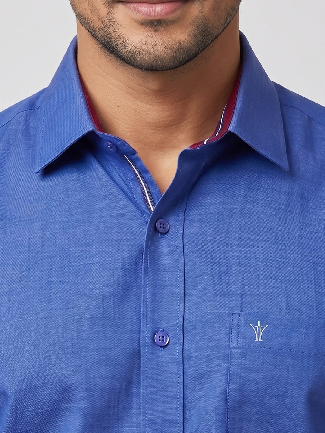 Pack of 2 | 100% Cotton Smart Fit Shirts - Dark Blue & Maroon