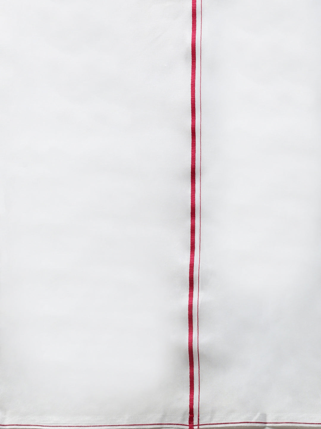 Men Cotton Blend Single Layer White Dhoti with Small Border Revolt