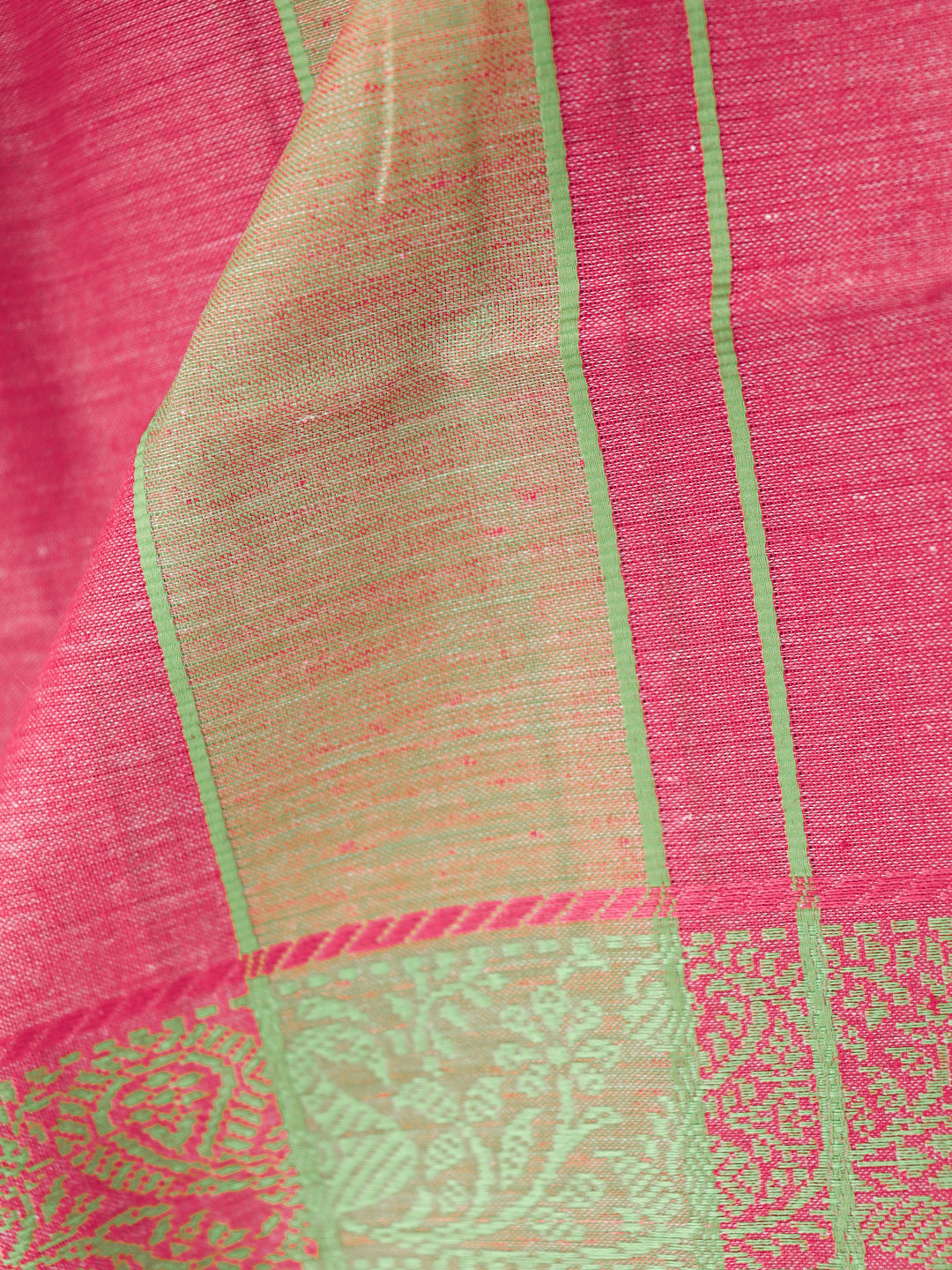 Men Cotton Red Towel with Fancy Border 6422