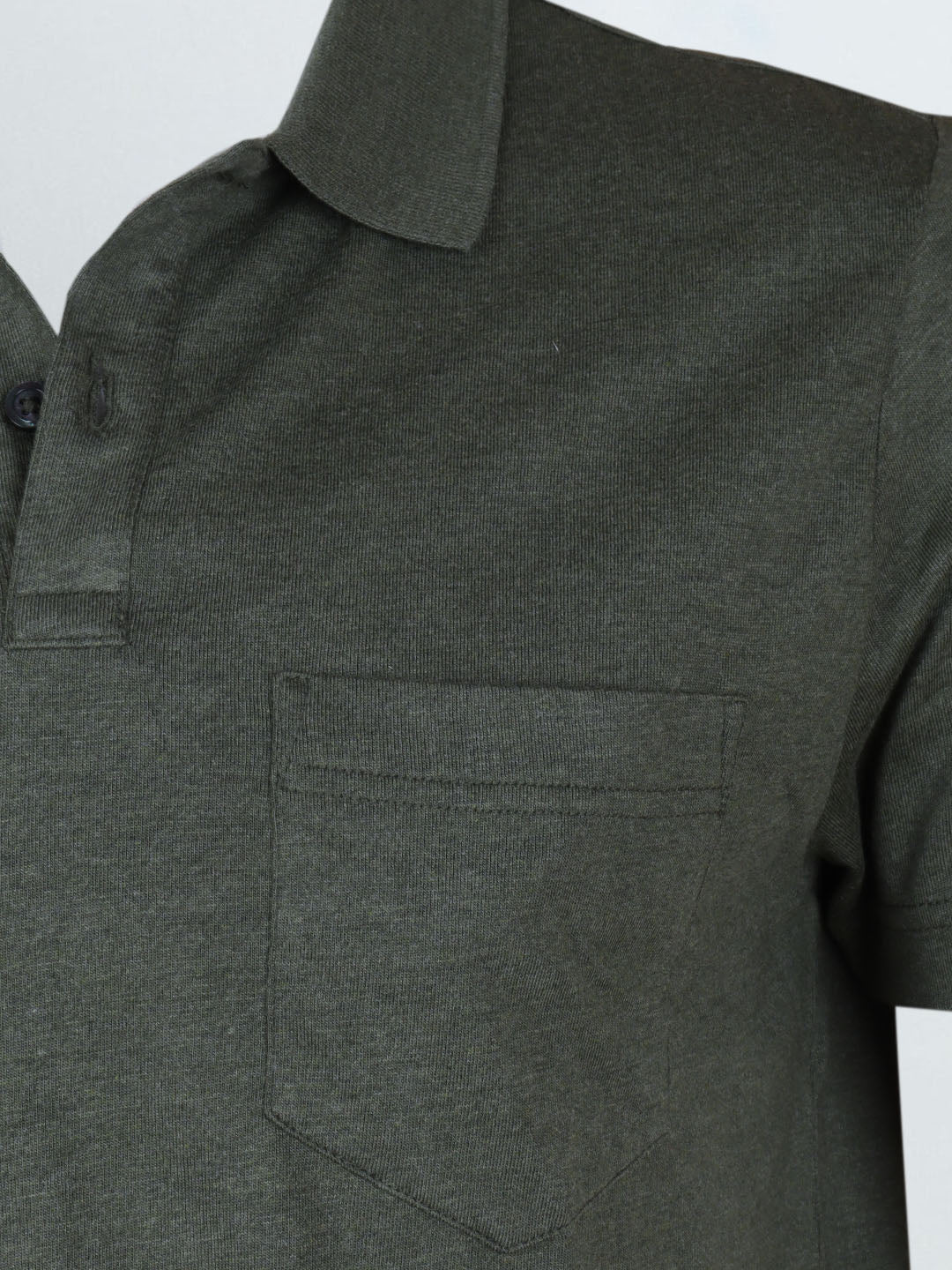 Men TENCEL™ Modal Fibers with Micro technology Polo T-Shirt Heather Green EMP6