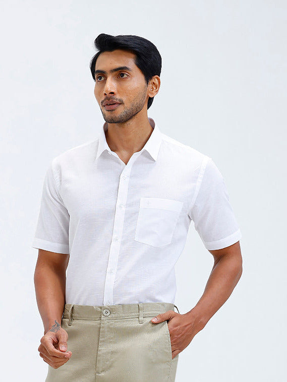 Mens Linen Cotton Shirt and Light Olive Trouser Combo TR15505