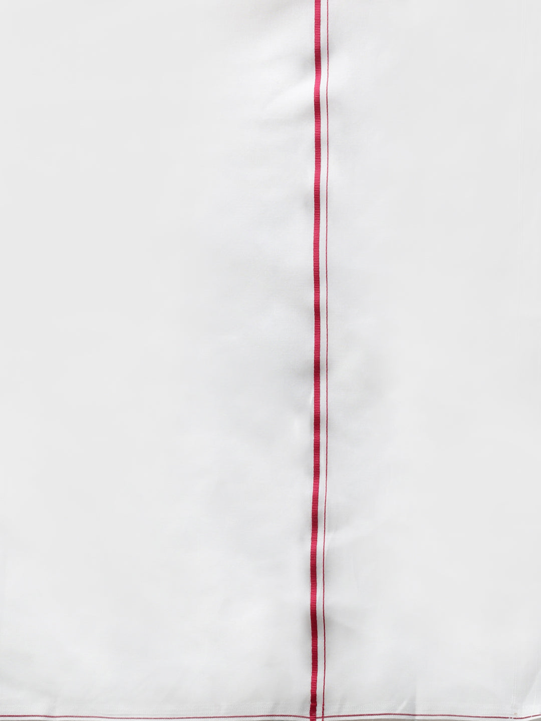 Men Cotton Blend Single Layer White Dhoti with Small Border Rajaram