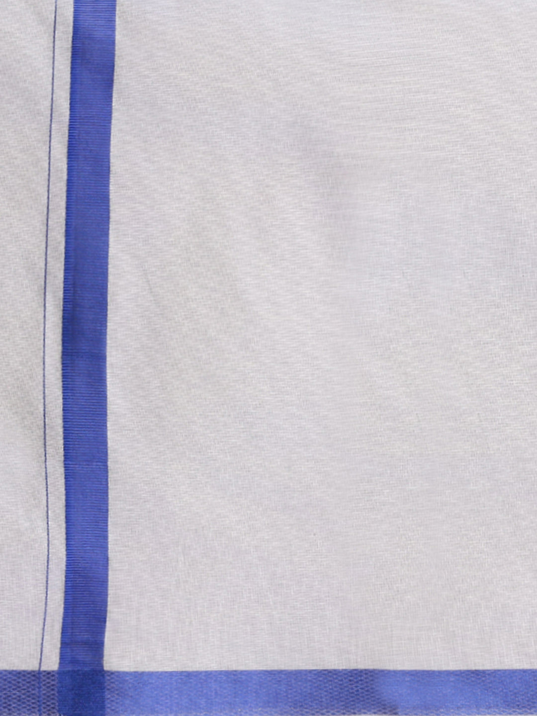 Men Tissue Single Layer Royal Blue Dhoti with Big Border Extreme