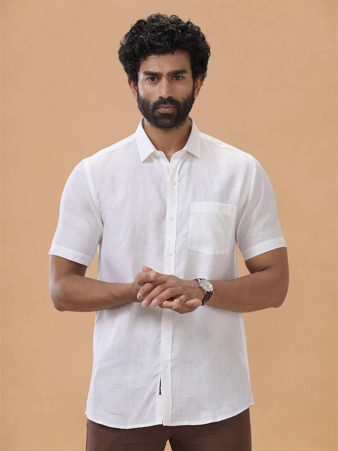 Pure Linen White Shirt – Linen Park 5090 | Fine 70 LEA