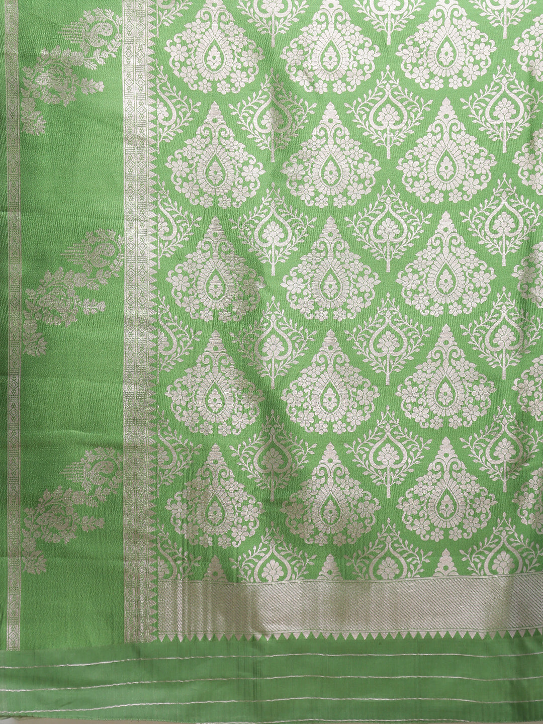 Women Sandal Tissue Saree with Green Border TS64