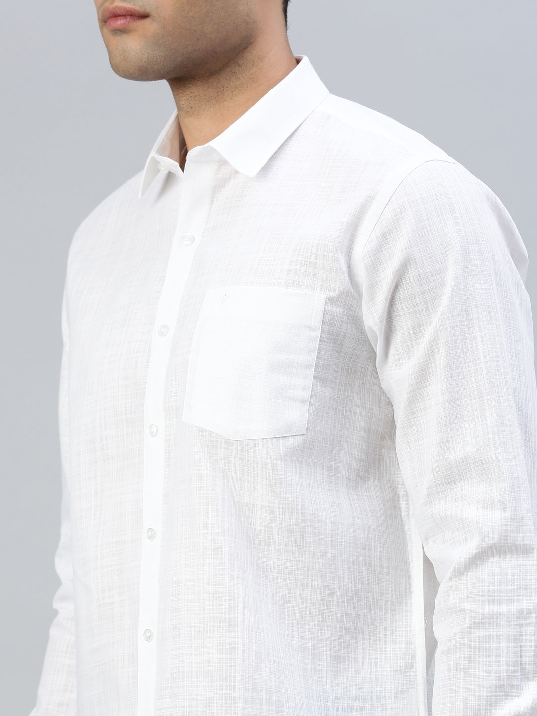 Men Cotton Rich Celebrity White Shirt V3