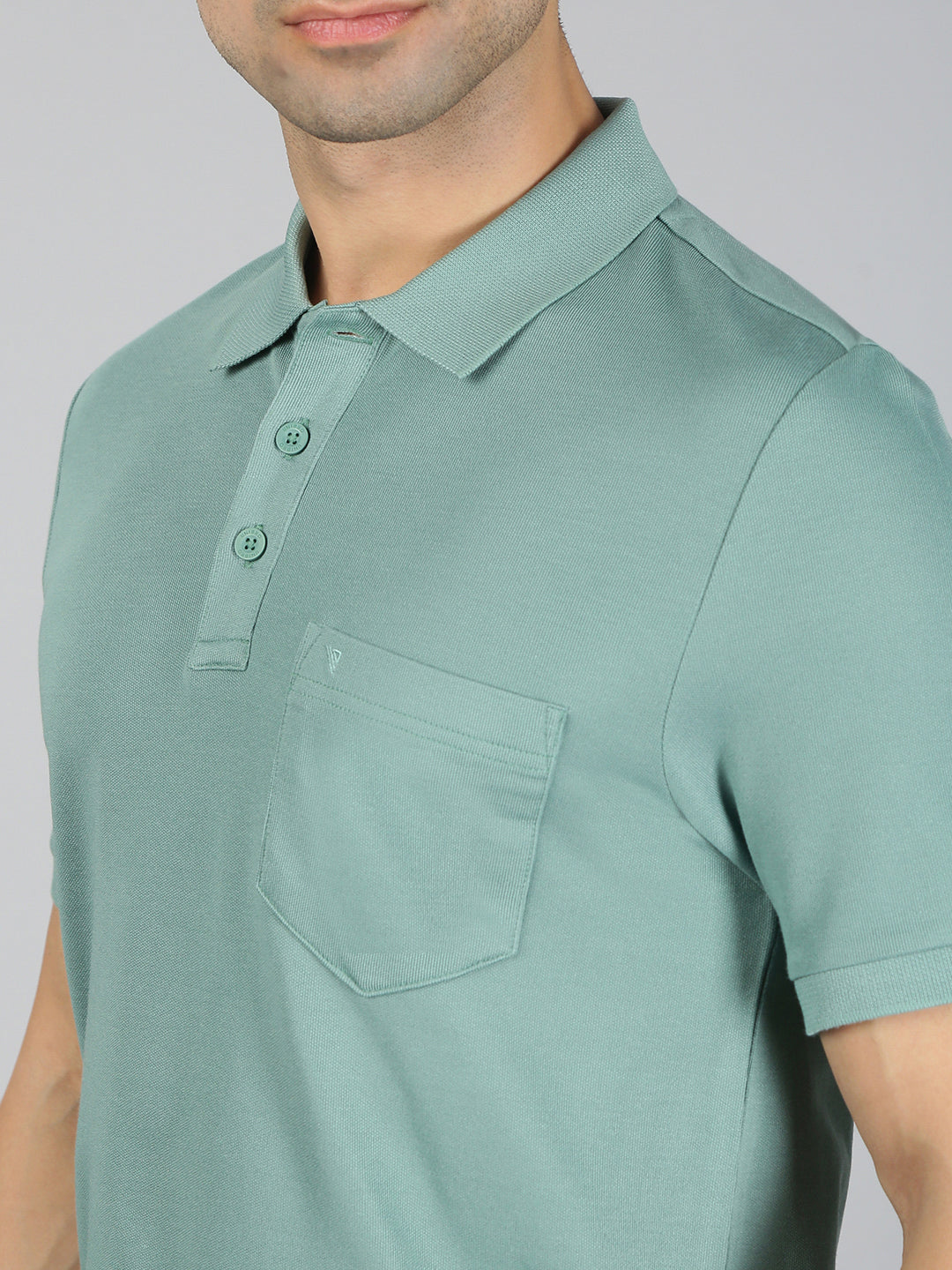 Men Cotton Rich Smart Fit Expert Polo T-Shirt Sage Green EP39