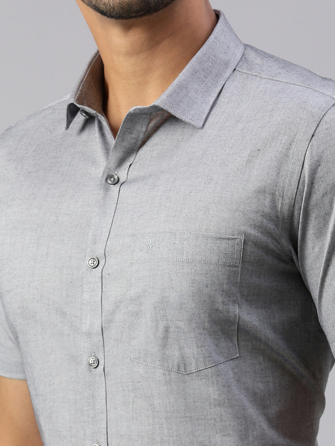 Men 100% Cotton Smart Fit Shirt Grey CL6 GD3