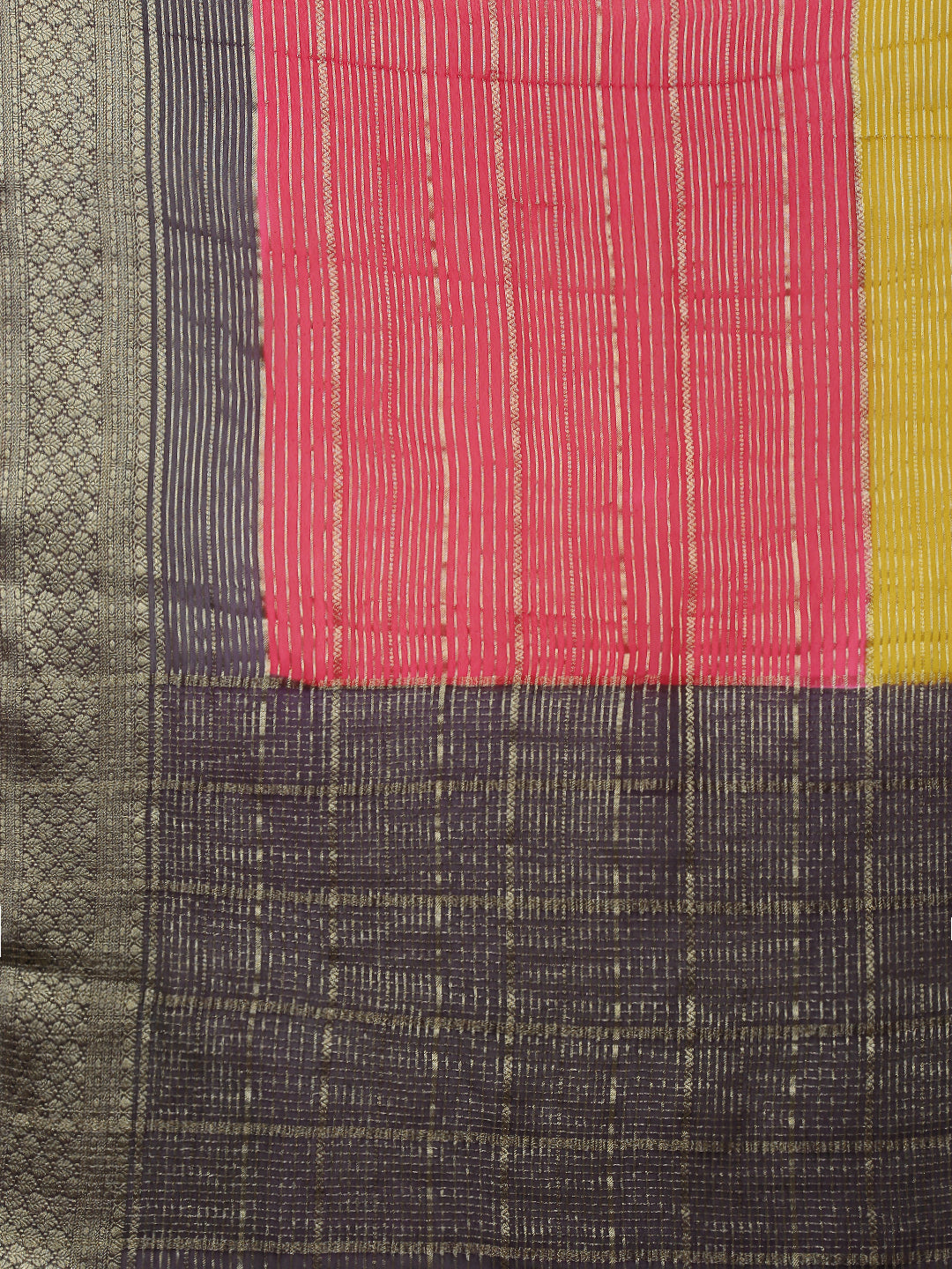 Women Semi Mysore Silk Saree Yellowish Green SS405