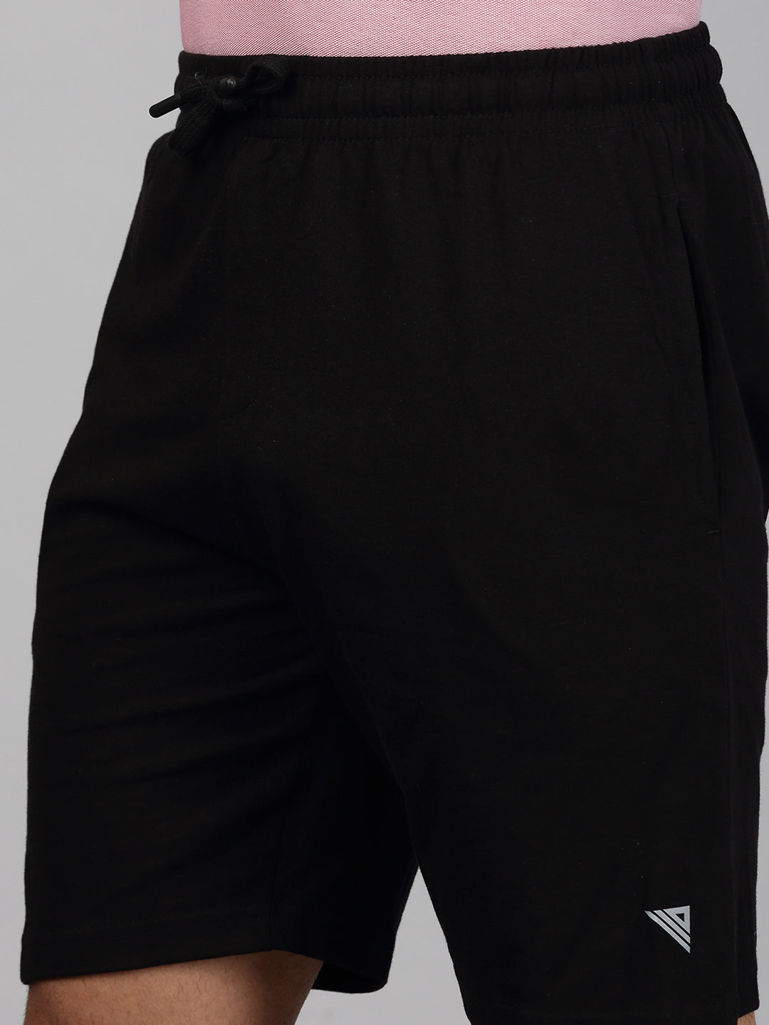 Men Heather Rose T-shirt and Black Shorts Combo