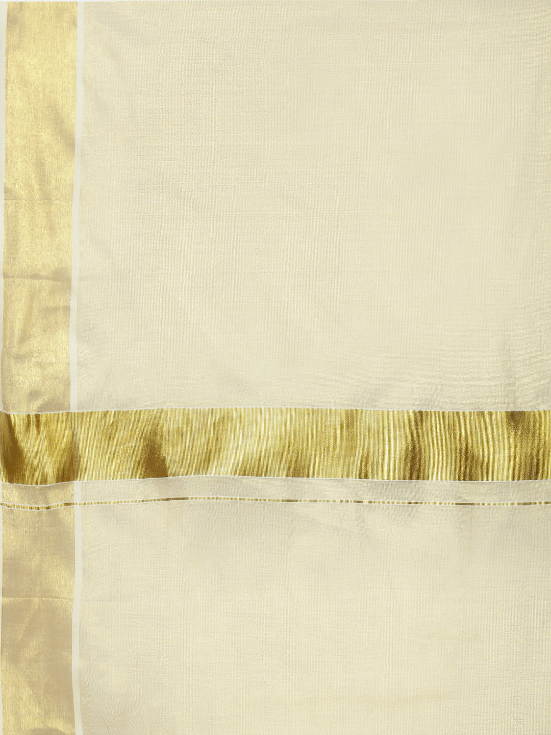 Women Kerala Tissue Gold Plain Saree KS219