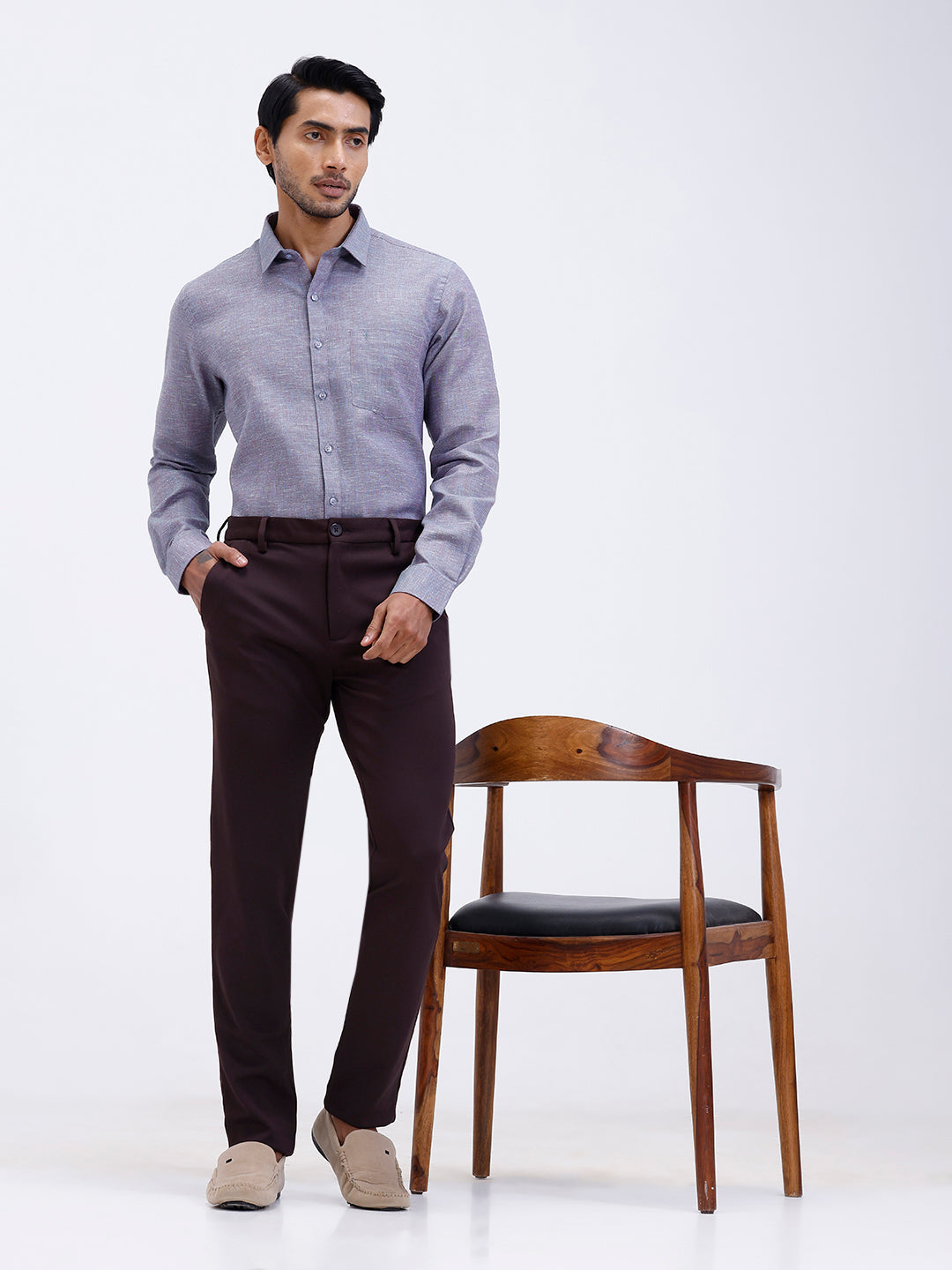 Men Cotton Rich Shirt Greeny Blue Trendy 12 YL13