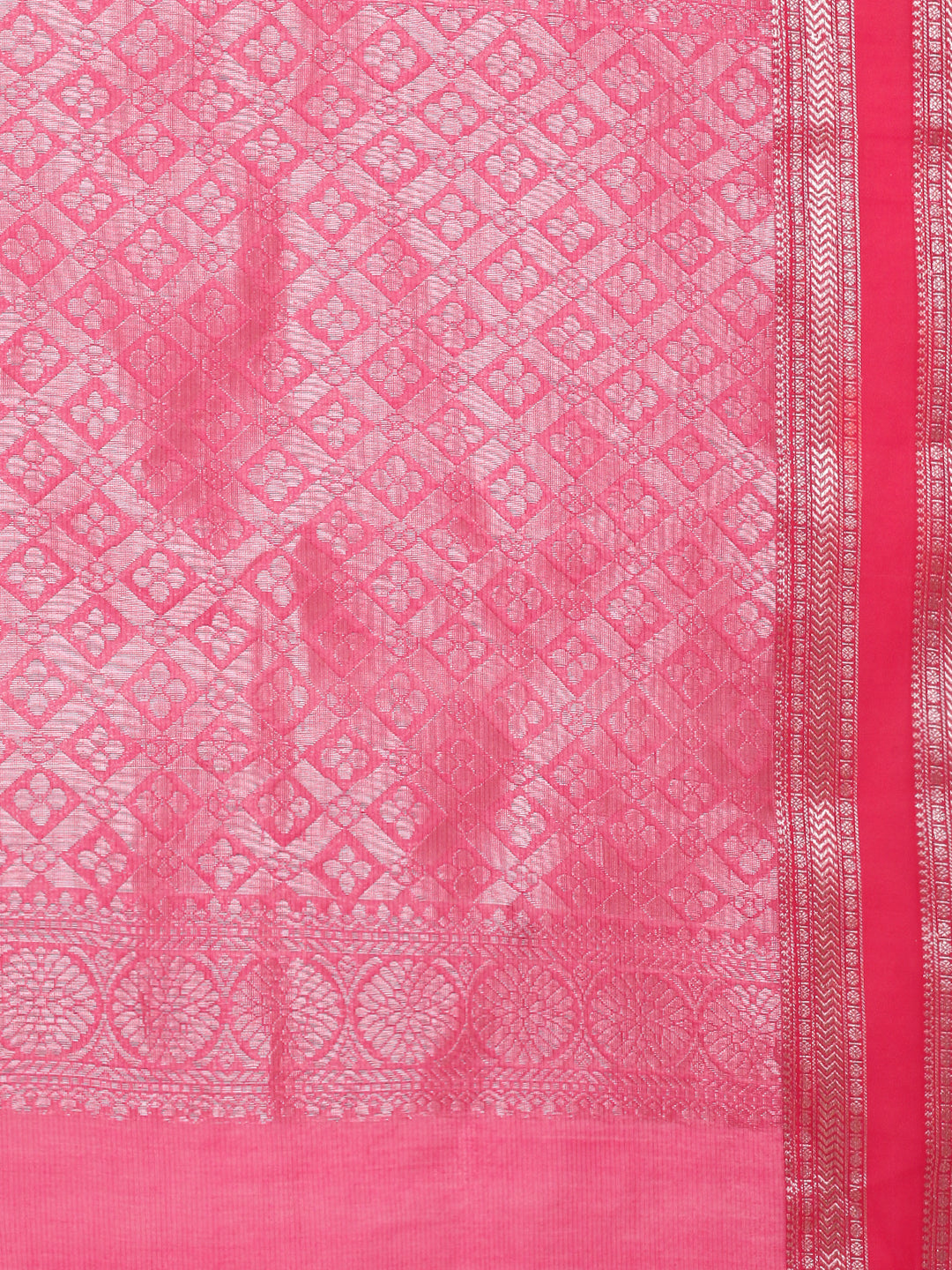 Women Purple Kora Cotton Fancy Saree SK108