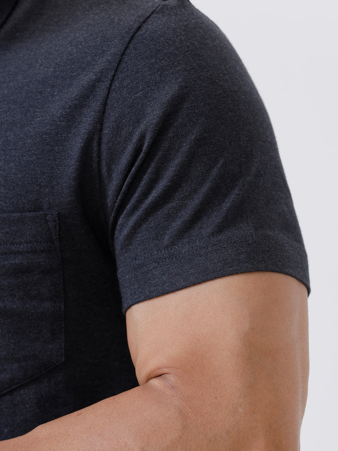 Men TENCEL™ Modal Fibers with Micro technology Polo T-Shirt Charcoal EMP5
