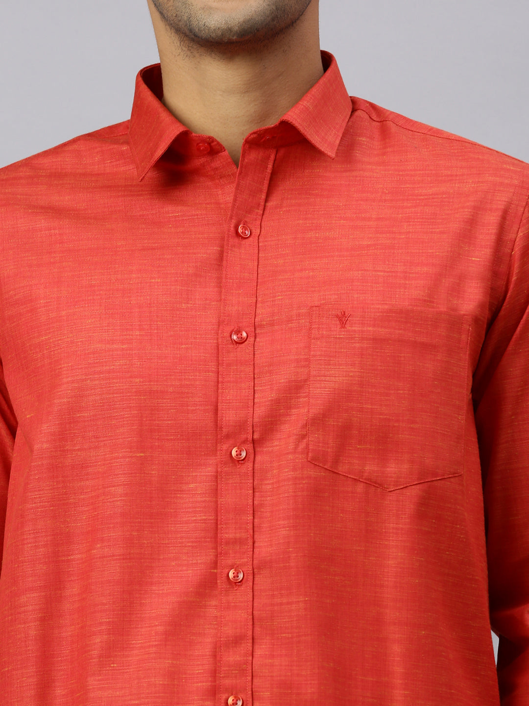 Men Rosewood Red Matching Border Dhoti & Full Sleeves Shirt Set CV4