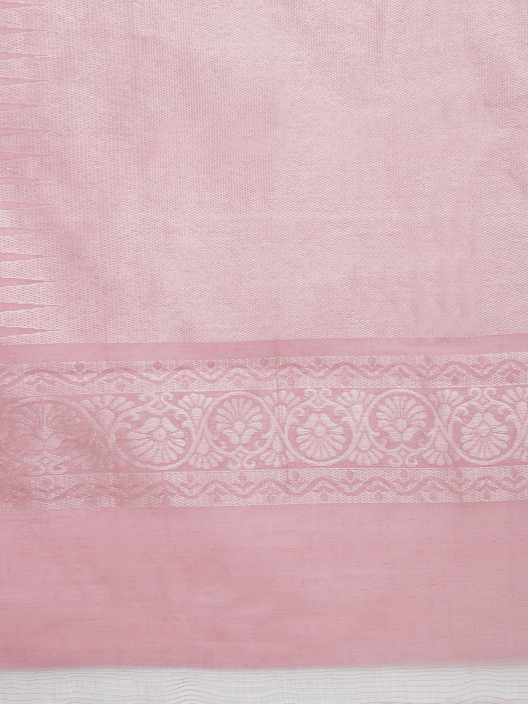 Women Light Pink Semi Kora Cotton Saree SK134