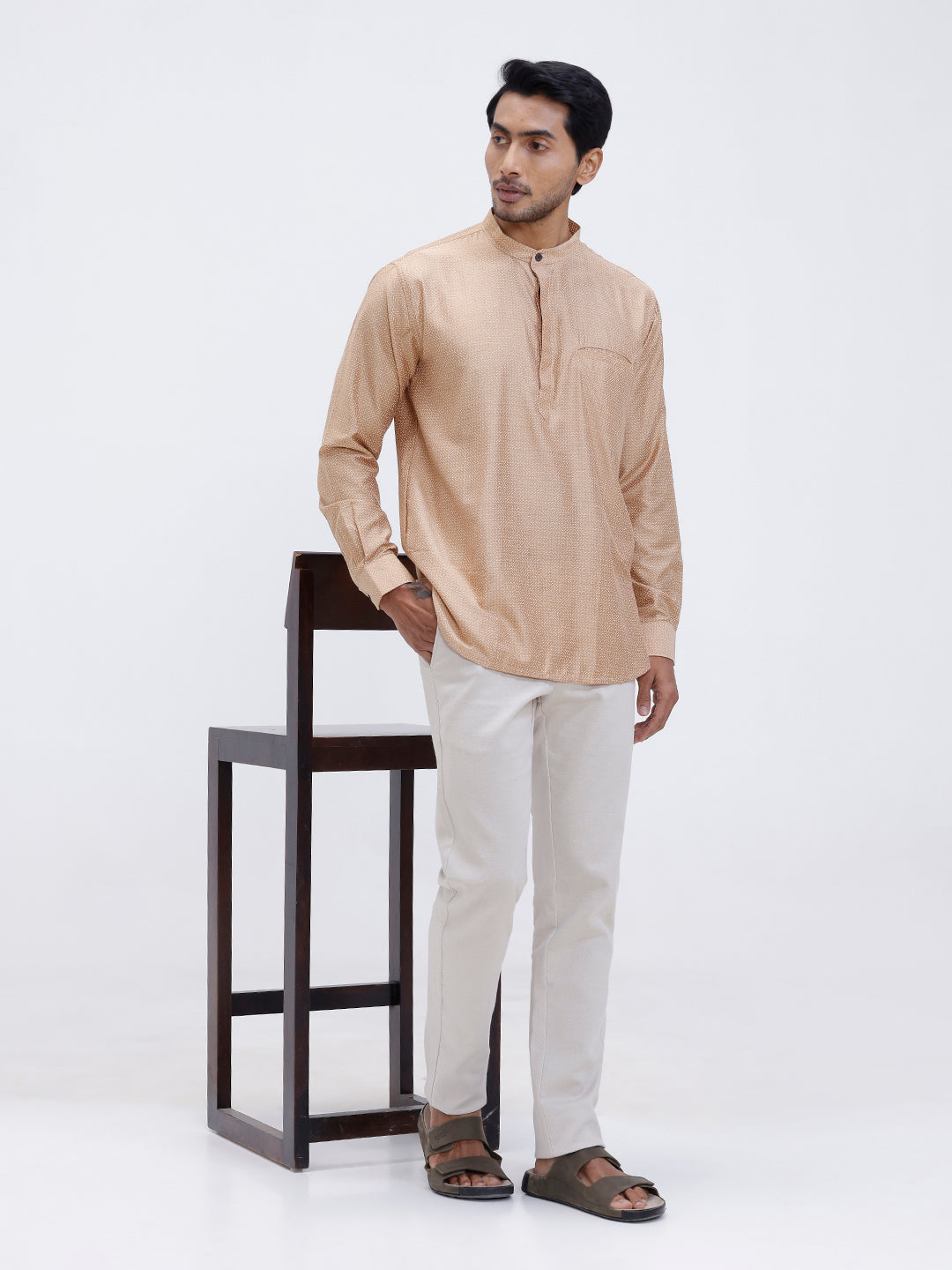 Men’s Smart Fit Cotton Lycra Stretch Off White Pant