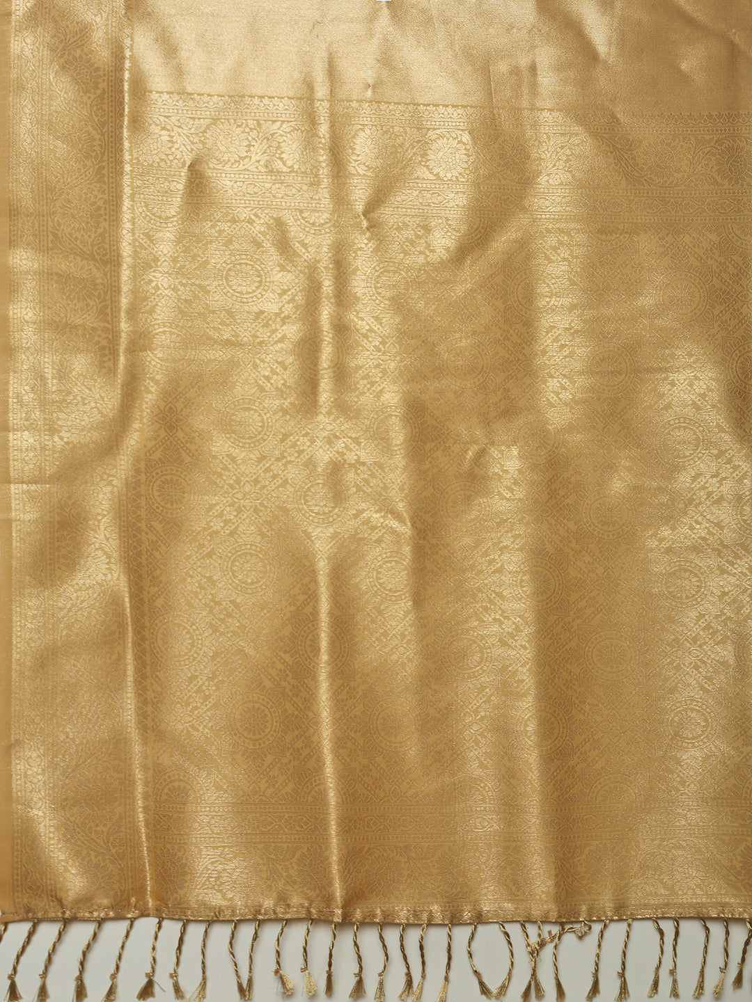 Couple Combo Shirt & Dhoti Set with Saree Gold ASS109