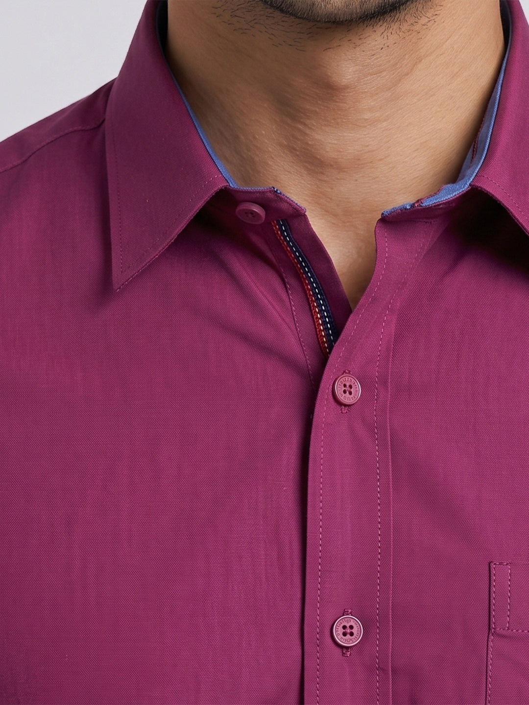 Pack of 2 | 100% Cotton Smart Fit Shirts - Deep Pink & Blue