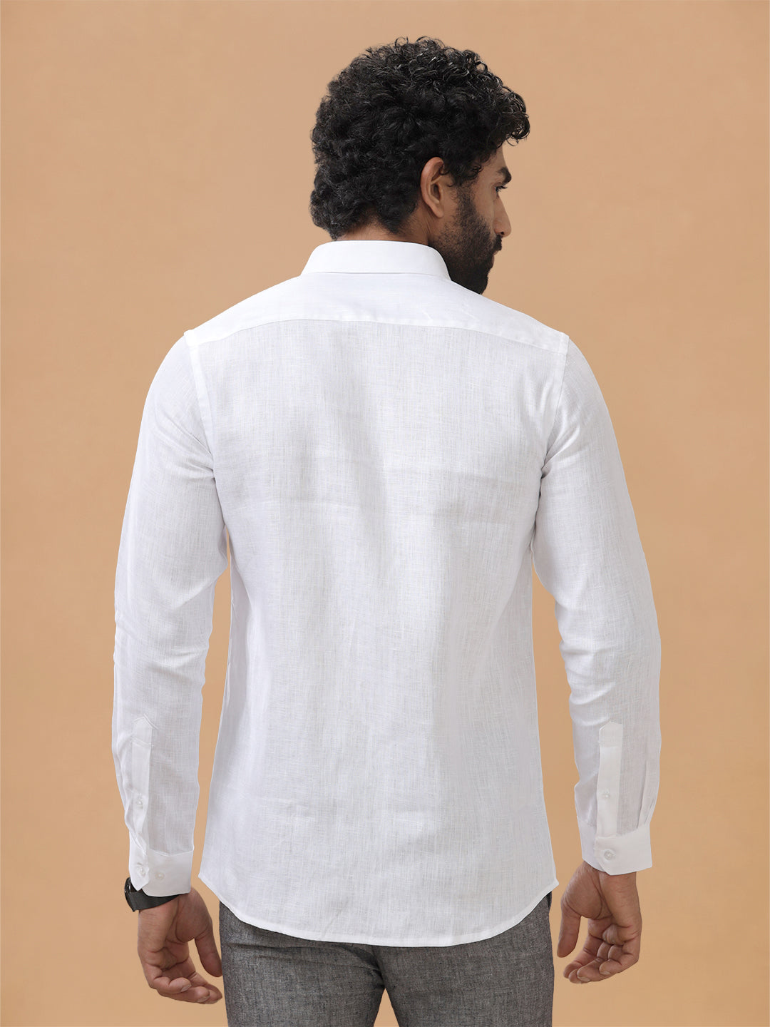 Pure Linen White Shirt – Linen Park 5605 | Fine 60 LEE