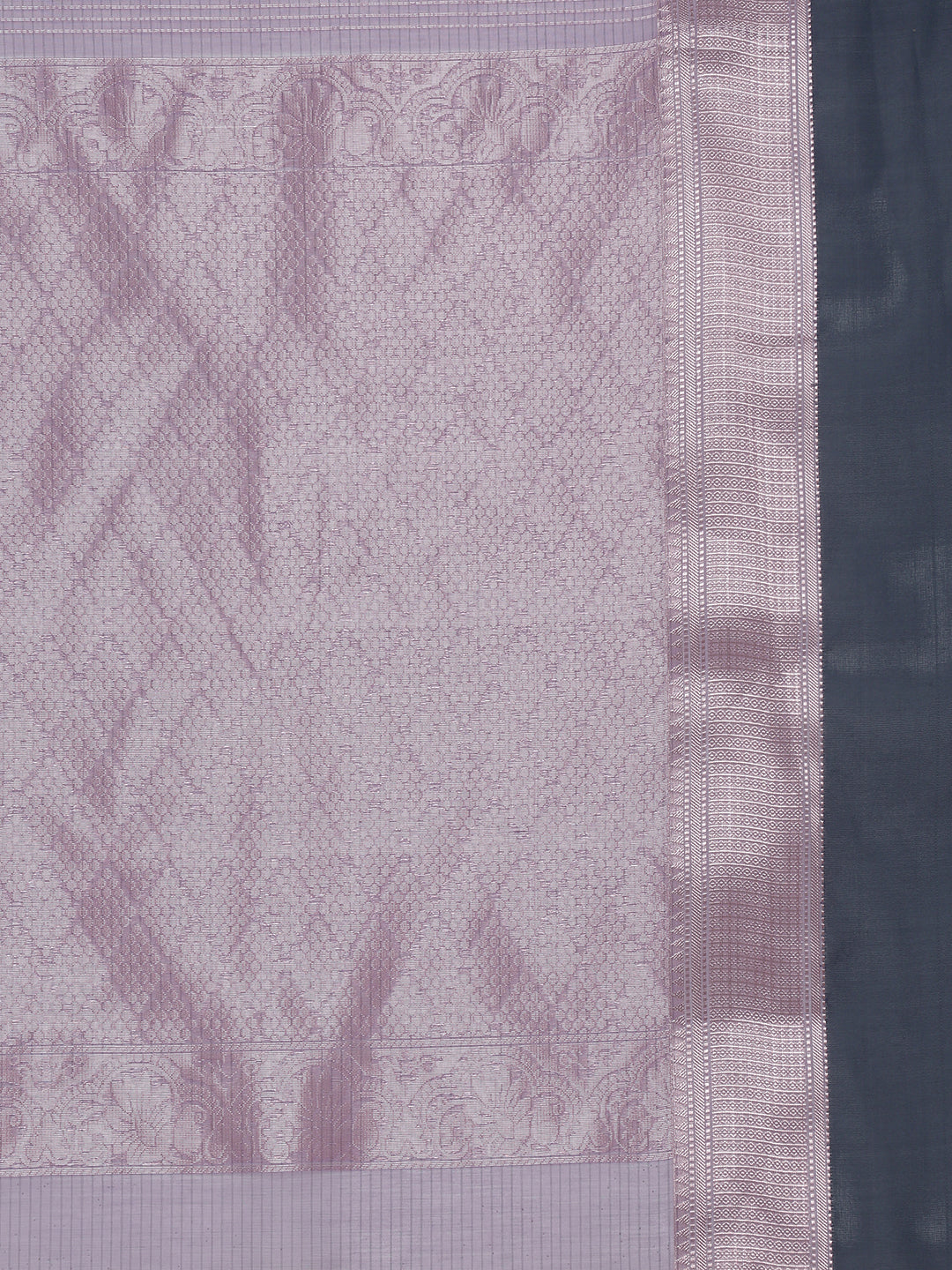 Women Lavender Semi Kora Cotton Saree SK124